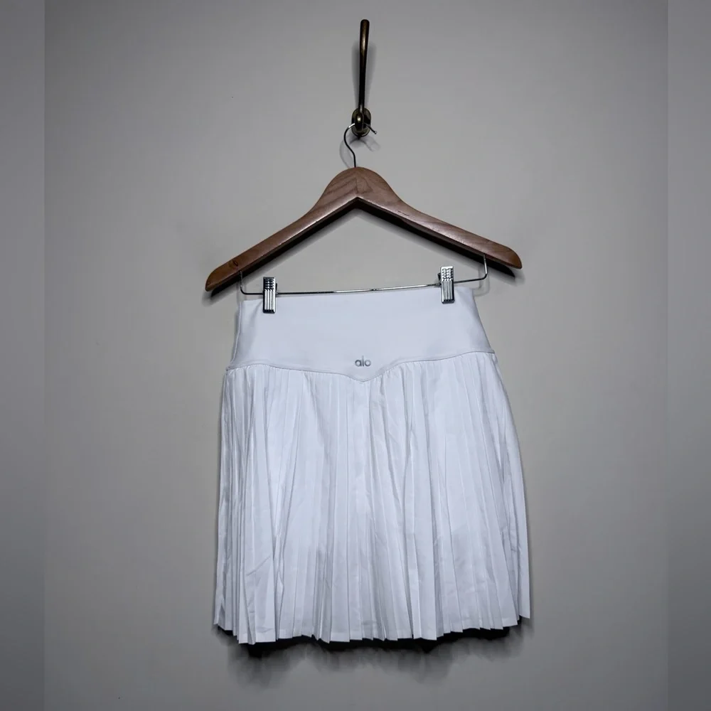 ALO Yoga Grand Slam Tennis Skirt White